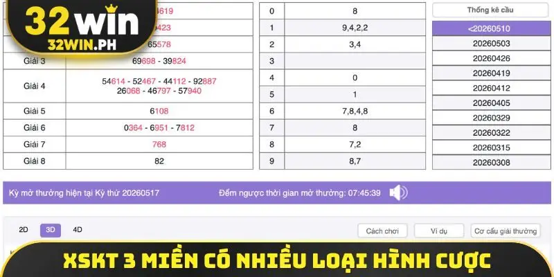 Xổ Số Online - Chốt Số Siêu Tốc Nhận Thưởng Ngay Tại Nhà XSKT 3 miền có nhiều loại hình cược
